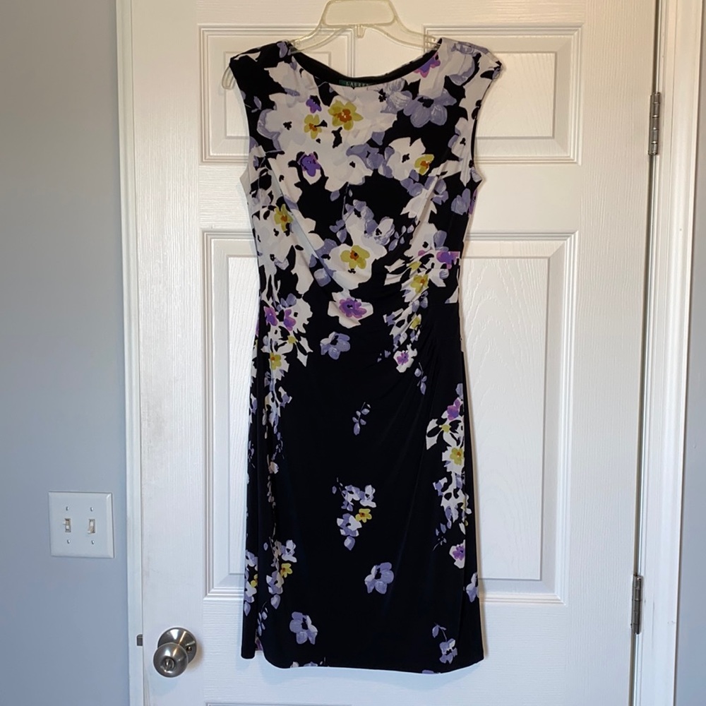 Lauren Ralph Lauren black multicolor floral dress